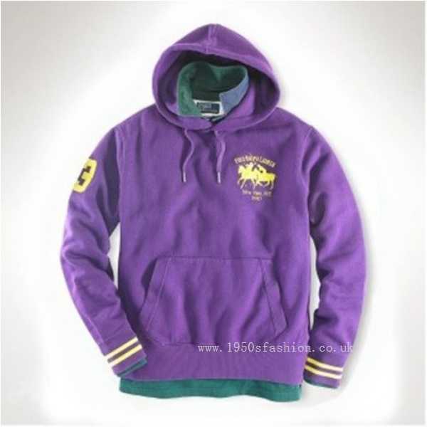 Ralph Lauren Polo Match Hooded Pullover Purple(Bargain,Street,outlet,Thin )